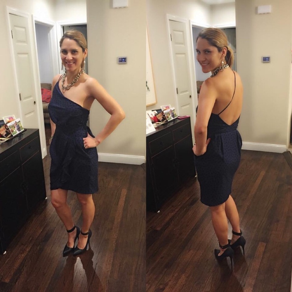 Once shoulder cocktail dress